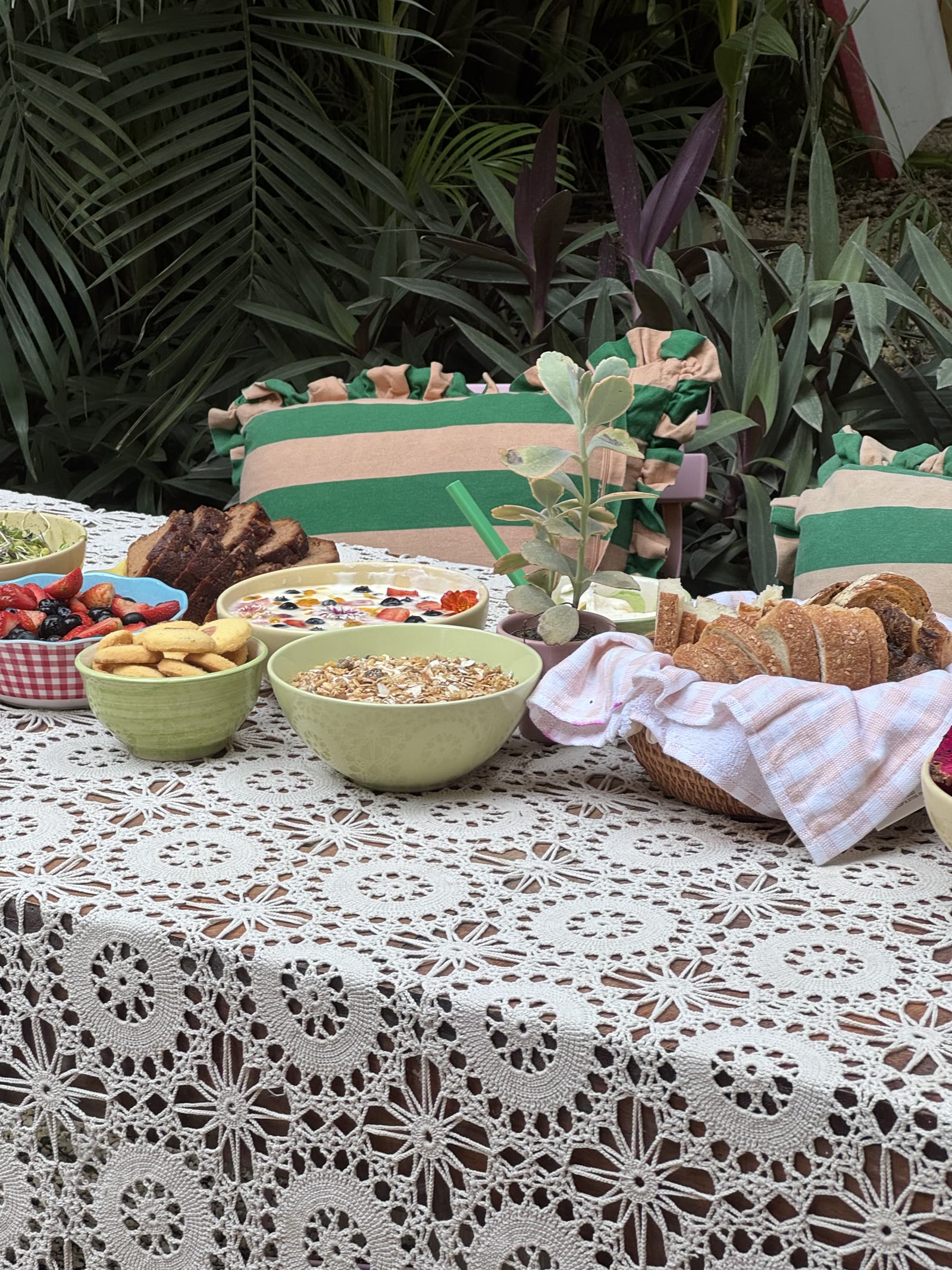 A Costa Rican breakfast table shared with the group